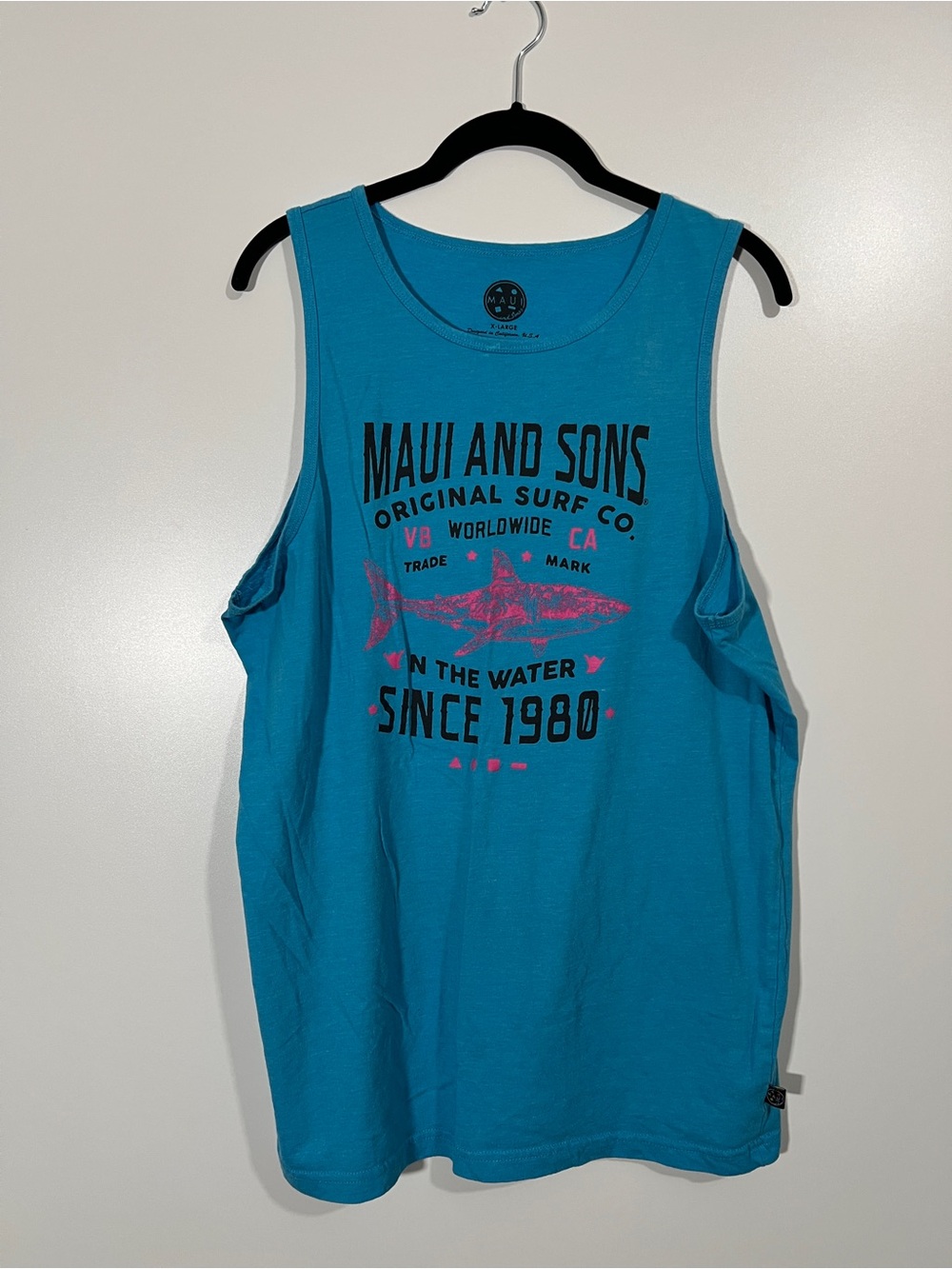 Maui and Sons Muscle Tank Top Sz XL Hawaii Blue